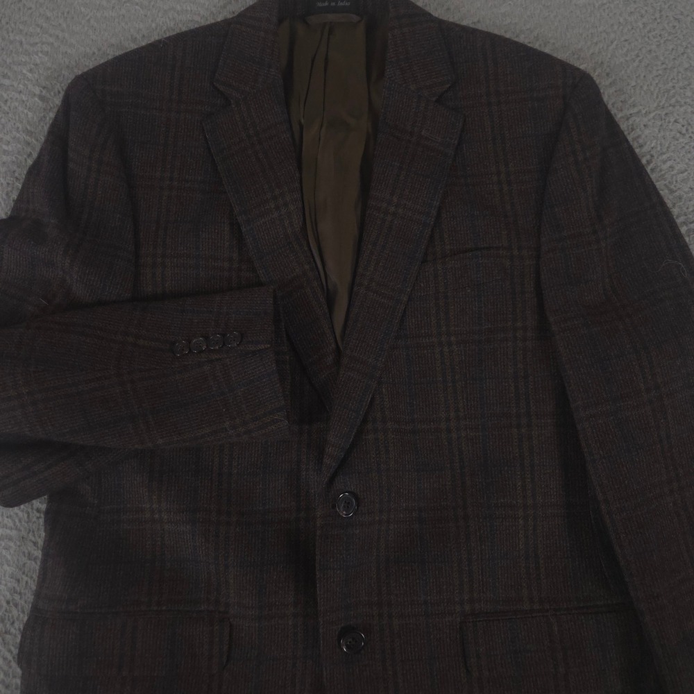 Men's Brown Plaid Blazer - Classic Tailored Jacket